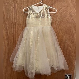 18month gold sequence dress